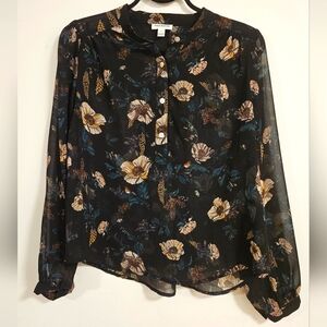 Sheer floral blouse